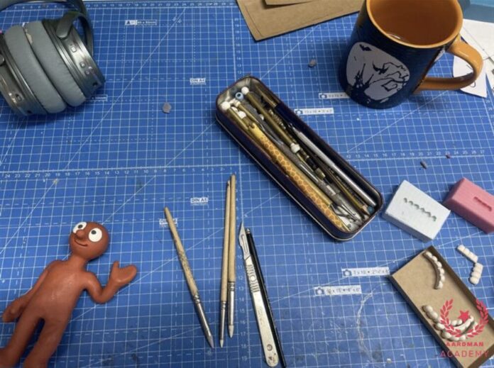 Workbench of animator Hannah Brooks [c/o Aardman Academy]