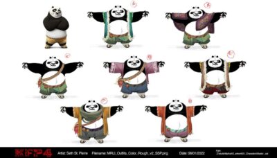 Kung Fu Panda 4, Po costume designs