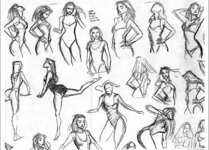 Life drawing sketches by Glen Keane