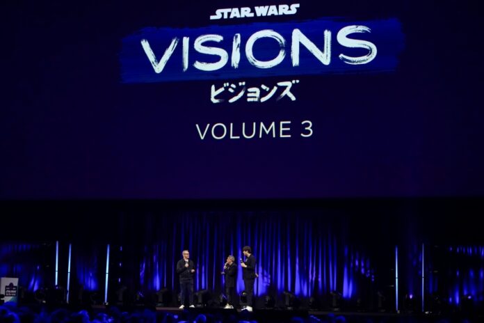 James Waugh SVP, Lucasfilm Franchise Content & Strategy and Executive Producer speaks on stage at First Look: Star Wars: Visions Volume 3 at Celebration Stage during Star Wars Celebration Japan Day 3 on April 20, 2025 in Tokyo, Japan. (Photo by Tomohiro Ohsumi/Getty Images for Disney)