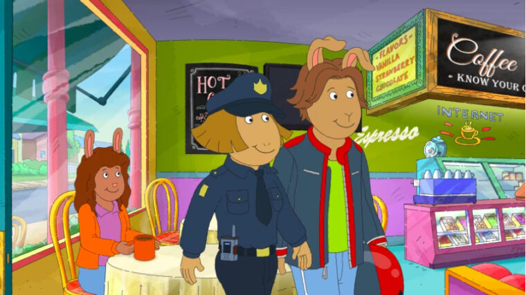 D.W. (Arthur's sister) becomes a traffic cop when she grows up!